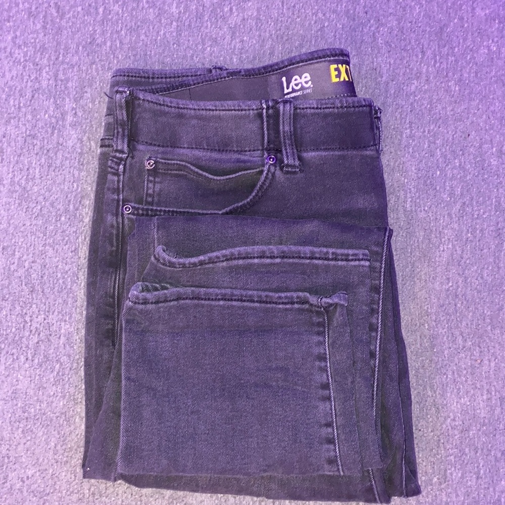 Black Lee Extreme Motion Jeans (Slim Fit Straight Leg)